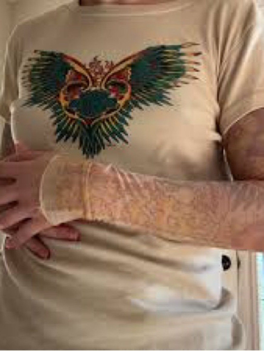 Vintage 2006 Harley Davidson Tattoo Sleeve Shirt - Winged Heart
